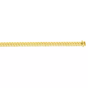 10K Gold 5mm Semi-Solid Miami Cuban Chain