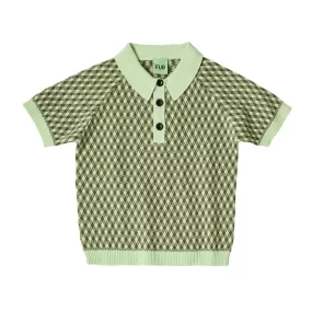 24S-2524-HARLEKIN POLO-Apple/Olive