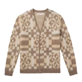 Anonymous Ism American Quilt Cardigan Khaki