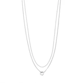 Blossom Silver Plated Crystal Necklace