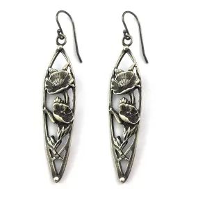 CALIFORNIA POPPY Earrings - Silver