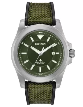 Citizen Mens Eco-Drive Promaster Dive Watch - Stainless - Luminova -Fabric Strap