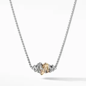 David Yurman Crossover Short Station with 18K Yellow Gold