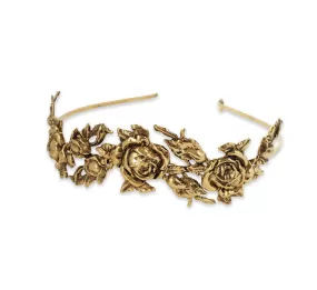 Flora Metal Headband, Gold