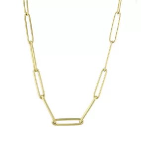 Gold Graduated Paperclip Chain