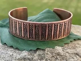 Holly Ribbon Copper Cuff Bracelet