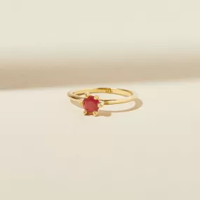 July Birthstone Ring with Ruby