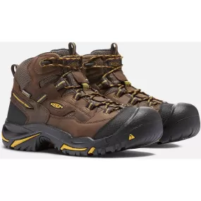 Keen Utility Men's Braddock Mid Soft Toe WP Work Boot - Brown- 1020162