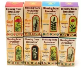 Lot Of 8 x Anointing Oil 12 ml. - 0.4 oz. From Holy land Jerusalem