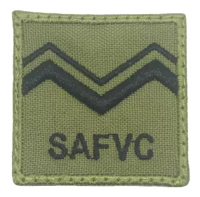 MINI SAFVC RANK PATCH - SV 4 (OLIVE GREEN)