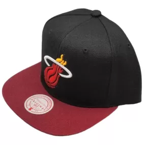 Mitchell & Ness Nba Miami Heat Core Basic Snapback (Black/Red)