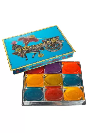 ORTIGIA SICILIA TURQUOISE ASSORTED SET OF NINE SOAPS