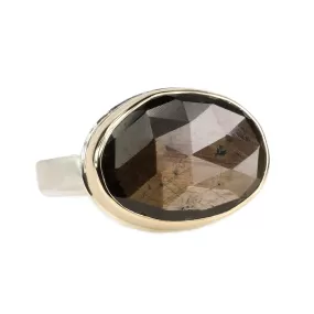 Oval Rosecut Brown Sapphire Ring