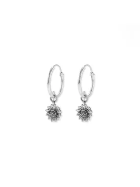 Sunflower Charm Hoops by boma