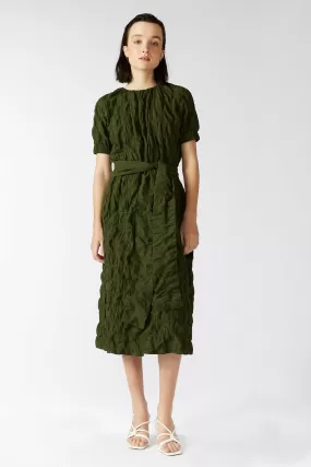 • FUNDRAISER • PRE-LOVED FERNERY DRESS [ Green Cotton, Short Sleeves ]